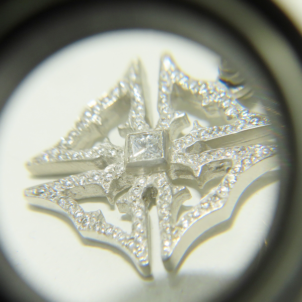 実際に弊社で買取させて頂いたLoree Rodkin/ローリーロドキン 18K/K18WG×パヴェダイヤモンド アイアンクロス ペンダントトップの画像 6枚目