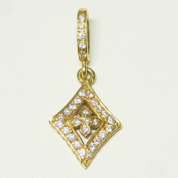 実際に弊社で買取させて頂いたLoree Rodkin/ローリーロドキン 18K/K18YG×パヴェダイヤモンド オープンゴシックダイヤ ペンダントの画像 1枚目