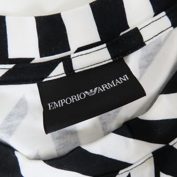 実際に弊社で買取させて頂いたEMPORIO ARMANI/エンポリオアルマーニ 幾何学模様 半袖Tシャツ/Mの画像 2枚目