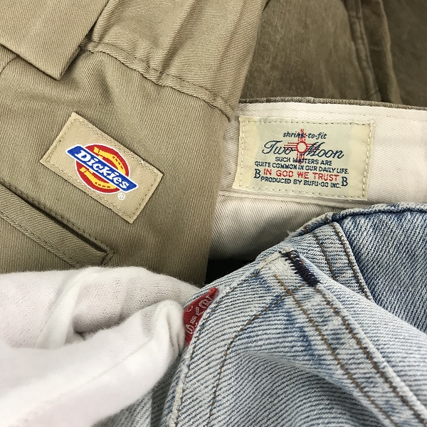 実際に弊社で買取させて頂いた【おまとめ】LEVI'S/リーバイス Two Moon/トゥームーン Dickies/ディッキーズ 他 デニムパンツ/ワークパンツ 等