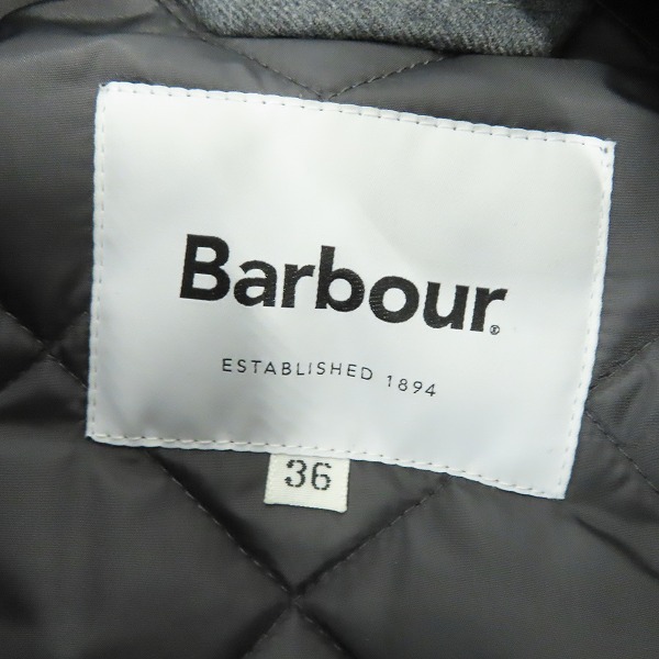 実際に弊社で買取させて頂いたBarbour/バブアー 襟コーデュロイ キルティングジャケット 1702479/36の画像 2枚目