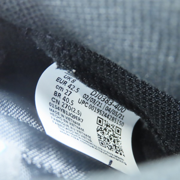 実際に弊社で買取させて頂いた【未使用】NIKE×FRAGMENT DESIGN/ナイキ×フラグメントデザイン DUNK HI/ダンク ハイ ミッドナイトネイビー DJ0383-400 27の画像 5枚目