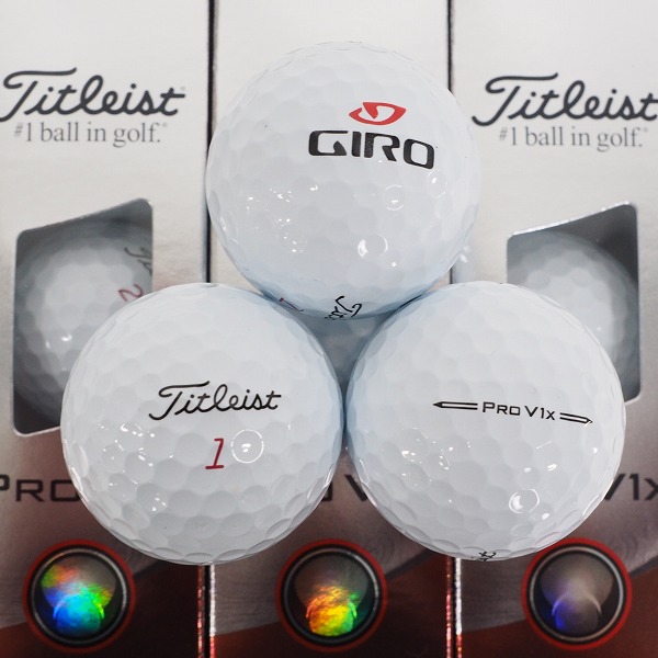実際に弊社で買取させて頂いた【未使用/オウンネーム】Titleist/タイトリスト PRO V1x ゴルフボール ホワイト 1ダース の画像 1枚目