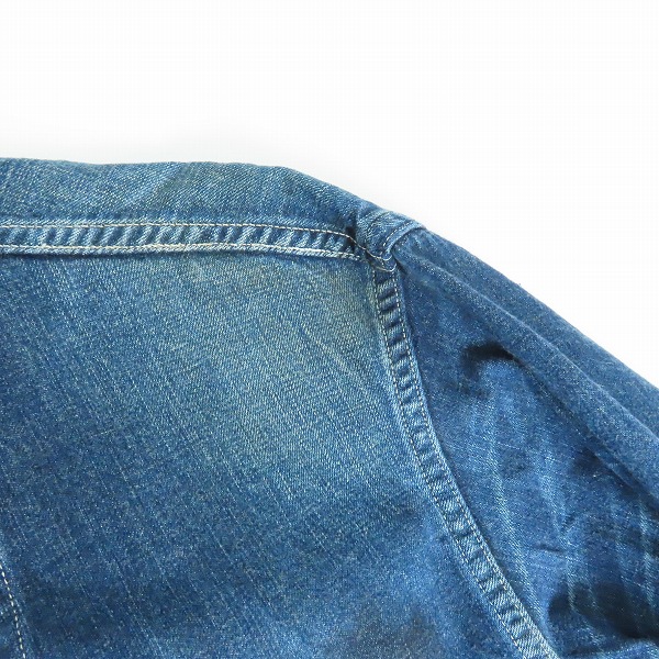 実際に弊社で買取させて頂いたBUZZ RICKSON'S/バズリクソンズ 10oz DENIM WORK JACKET "P.W"PAINT ペイント デニム ワーク ジャケット BR12686/42の画像 5枚目