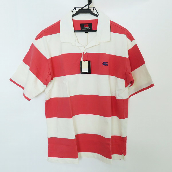 実際に弊社で買取させて頂いた【未使用】CANTERBURY/カンタベリー ボーダー ロゴ刺繍 ポロシャツ RA34014/M