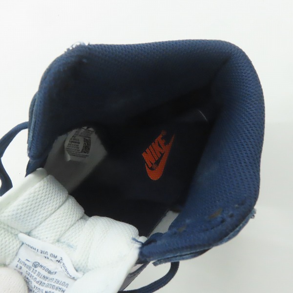 実際に弊社で買取させて頂いたNIKE/ナイキ DUNK HI RETRO CHAMPIONSHIP NAVY/ダンクハイ レトロ チャンピオンシップ ネイビー DD1399-104/26.5の画像 4枚目