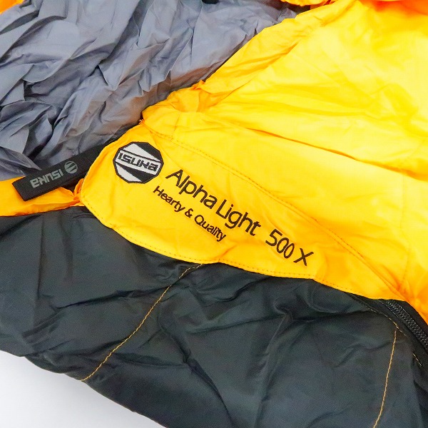 実際に弊社で買取させて頂いたISUKA/イスカ Alpha Light 500 X 3シーズン Model 寝袋 シュラフ キャンプ/アウトドアの画像 3枚目