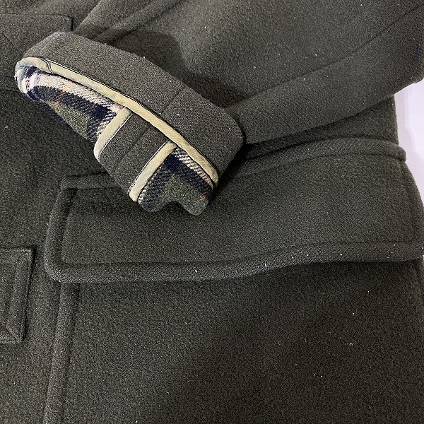 実際に弊社で買取させて頂いたBURBERRY’S/バーバリーズ ダッフルウールコート グリーン BN258-166 160Aの画像 6枚目
