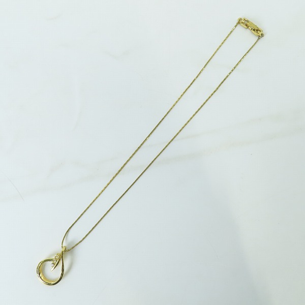 実際に弊社で買取させて頂いたGIVENCHY/ジバンシィ ラインストーン ネックレス ゴールドの画像 8枚目