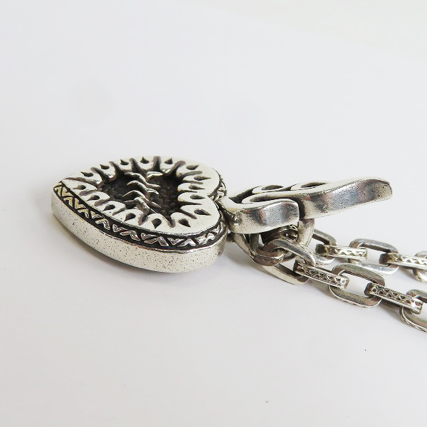 実際に弊社で買取させて頂いた【ギャラ付き】LEATHERS & TREASURES/レザーズアンドトレジャーズ ハート ペンダントの画像 3枚目