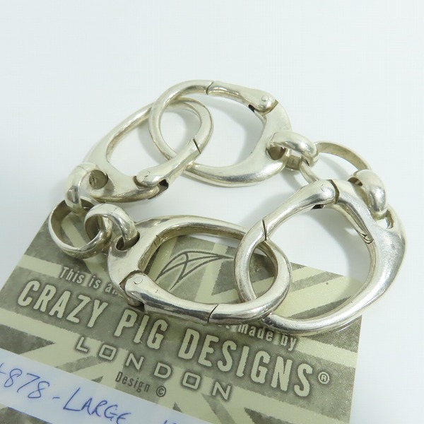 実際に弊社で買取させて頂いた【ギャラ付き】CRAZY PIG/クレイジーピッグ ラージハンドカフリンクブレスレット