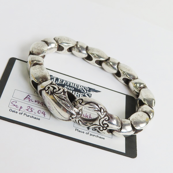 実際に弊社で買取させて頂いた【ギャラ付き】LEATHERS & TREASURES/レザーズアンドトレジャーズ ブレスレット 