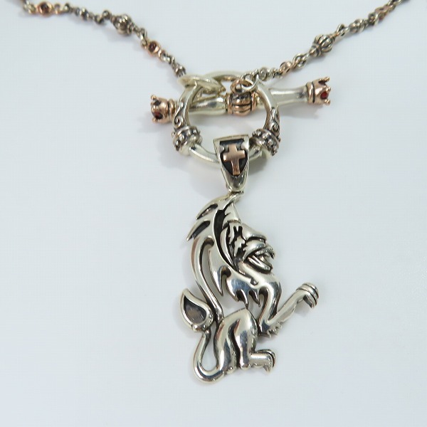 実際に弊社で買取させて頂いた【ギャラ付】Lord Camelot/ロードキャメロット グリフィンモチーフ Tバー仕様ネックレス LC325 GNT の画像 1枚目