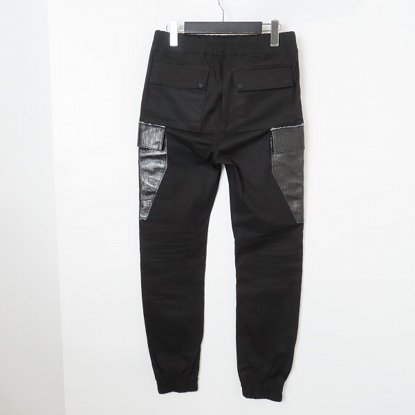 実際に弊社で買取させて頂いた Rick Owens/リックオウエンス 19AW LEATHER POCKET JOGGER PANTS/ジョガーパンツ RR19F4304‐TEL9/46の画像 1枚目
