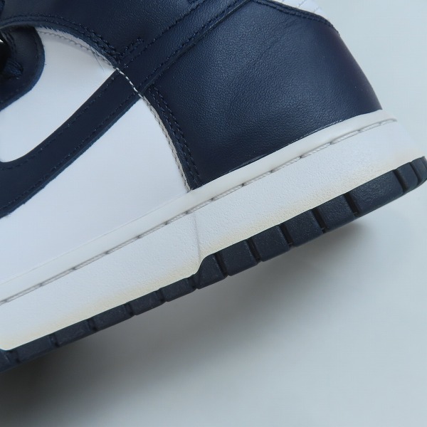 実際に弊社で買取させて頂いたNIKE/ナイキ DUNK HI RETRO CHAMPIONSHIP NAVY/ダンクハイ チャンピオンシップ ネイビー DD1399-104/27.5の画像 6枚目