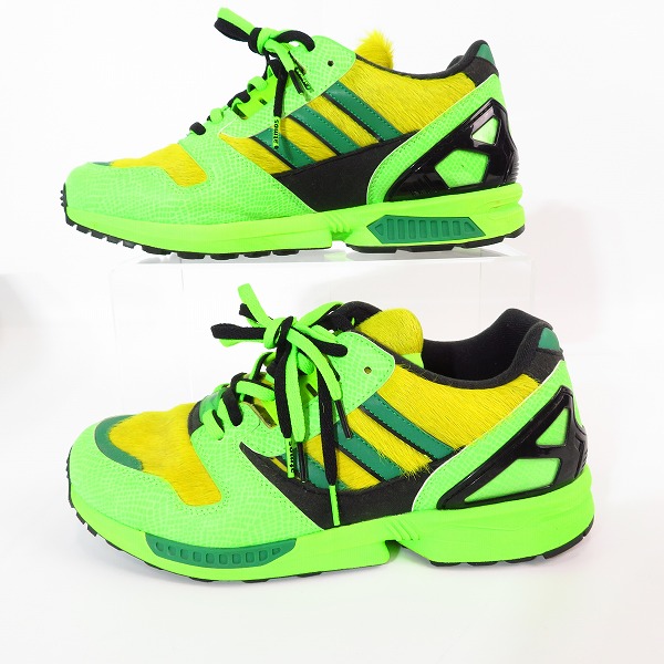 実際に弊社で買取させて頂いたatmos×adidas/アトモス×アディダス ZX 8000 “G-SNK 3” ハラコ切替 ローカット スニーカー FX8593/27.5の画像 3枚目