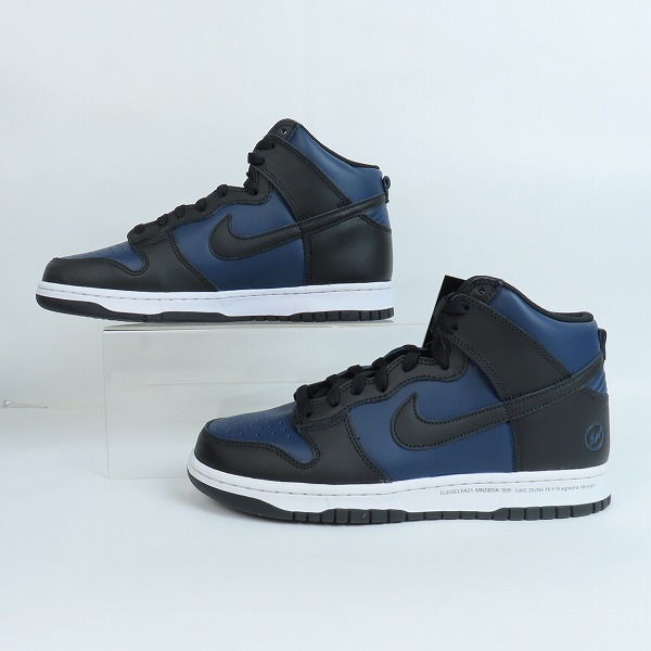 実際に弊社で買取させて頂いた【未使用】NIKE×FRAGMENT DESIGN/ナイキ×フラグメントデザイン DUNK HI/ダンク ハイ ミッドナイトネイビー DJ0383-400 27の画像 3枚目
