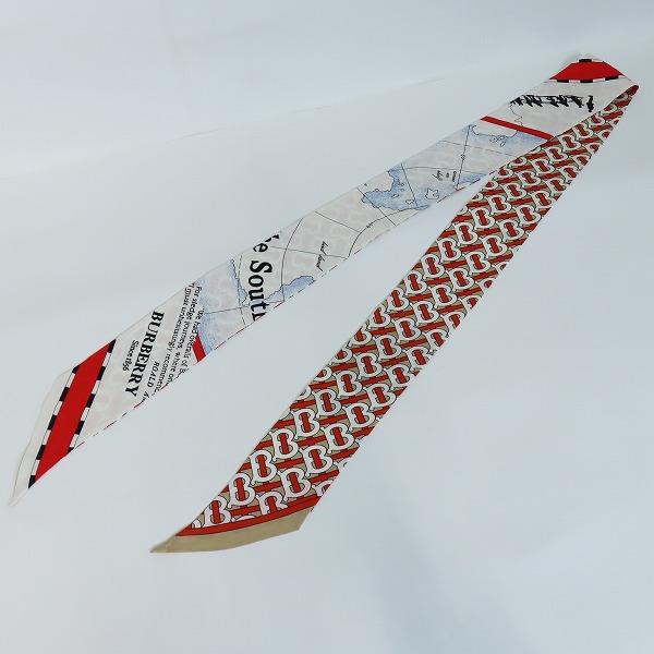 実際に弊社で買取させて頂いたBURBERRY/バーバリー モノグラム/地図 スカーフ/ストール/ミッツア/ツイリーの画像 2枚目