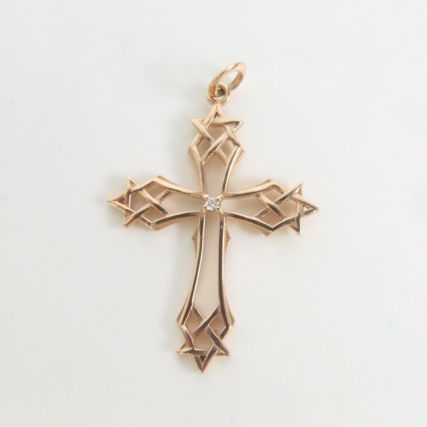実際に弊社で買取させて頂いたDEAL DESIGN/ディールデザイン K10 スターブレイドクロスペンダント 394172の画像 1枚目