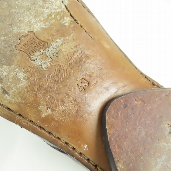 実際に弊社で買取させて頂いたCalzoleria Toscana/カルツォレリア トスカーナ レザー スニーカー 2504/43の画像 6枚目