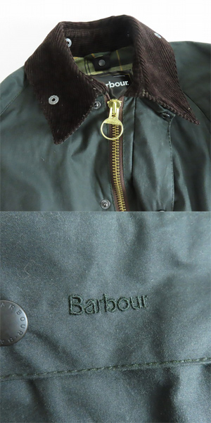 実際に弊社で買取させて頂いたBarbour/バブアー BEDALE JACKET ビデイル 襟コーデュロイ オイルドジャケット MWX0018SG9138 38の画像 2枚目