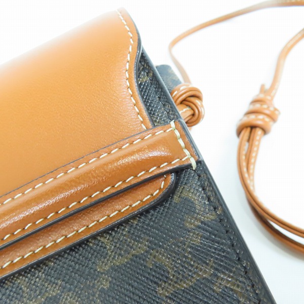 実際に弊社で買取させて頂いたCELINE/セリーヌ マカダム柄 フォンポーチの画像 7枚目