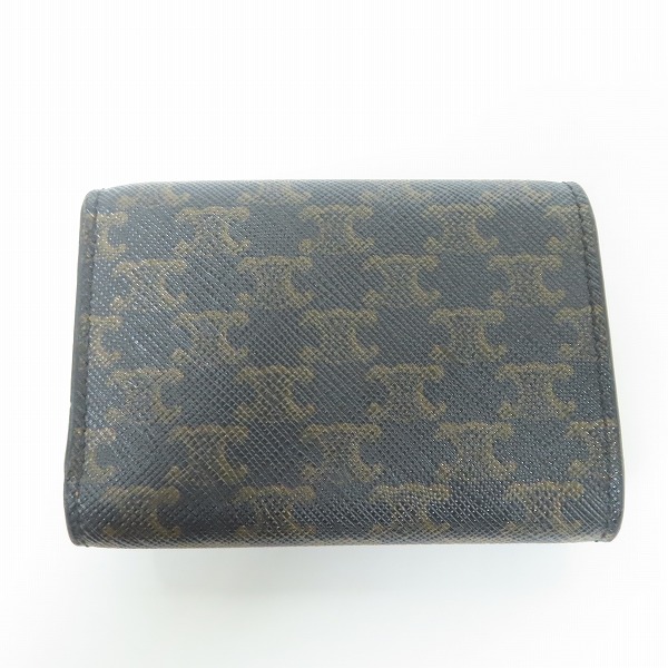 実際に弊社で買取させて頂いたCELINE/セリーヌ マカダム柄 トリオンフ スモールトリフォールド コンパクト/ミニ ウォレット 3つ折り財布の画像 1枚目