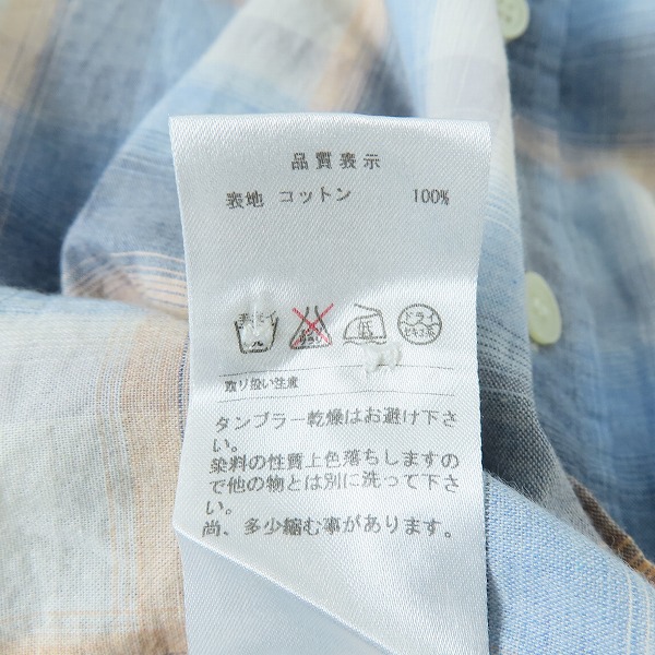 実際に弊社で買取させて頂いたDESCENDANT/ディセンダント チェック柄 半袖シャツ /2の画像 3枚目