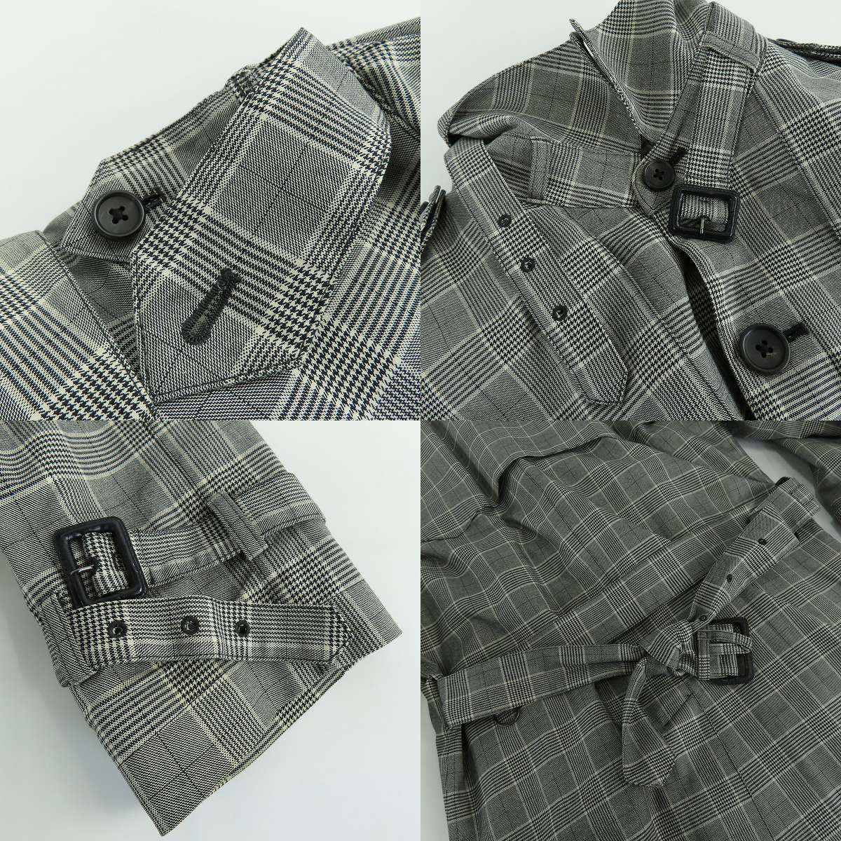 実際に弊社で買取させて頂いたPS Paul Smith/ポールスミス チェック柄 トレンチコート/L2の画像 7枚目
