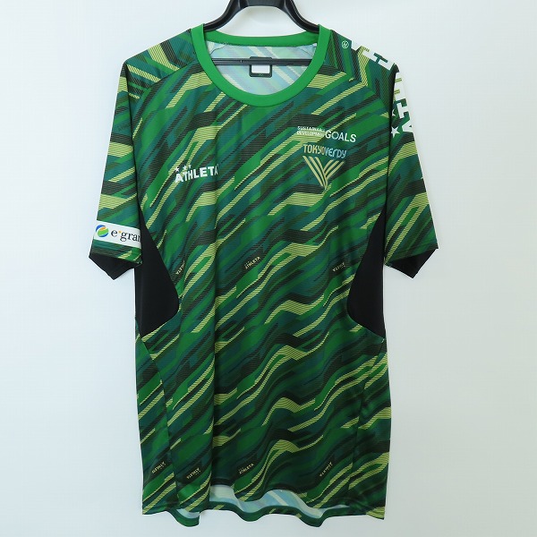 実際に弊社で買取させて頂いたATHLETA/アスレタ 東京ヴェルディ 半袖トレーニングシャツ サッカーユニフォーム　XOの画像 0枚目