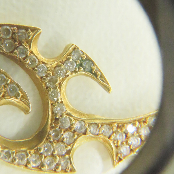 実際に弊社で買取させて頂いたLoree Rodkin/ローリーロドキン 18K/K18YG×パヴェダイヤモンド オープンゴシックダイヤ ペンダントの画像 6枚目