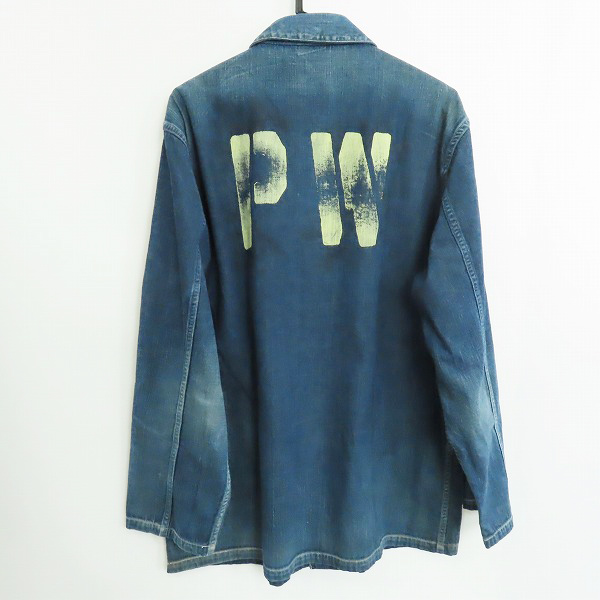 実際に弊社で買取させて頂いたBUZZ RICKSON'S/バズリクソンズ 10oz DENIM WORK JACKET "P.W"PAINT ペイント デニム ワーク ジャケット BR12686/42の画像 1枚目