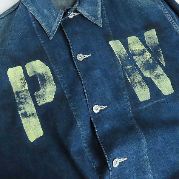 実際に弊社で買取させて頂いたBUZZ RICKSON'S/バズリクソンズ 10oz DENIM WORK JACKET "P.W"PAINT ペイント デニム ワーク ジャケット BR12686/42の画像 4枚目