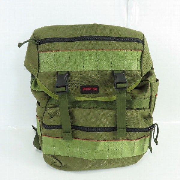 実際に弊社で買取させて頂いたBRIEFING/ブリーフィング SIMPLE FLAP バックパック デイパック モスグリーン BRF096219