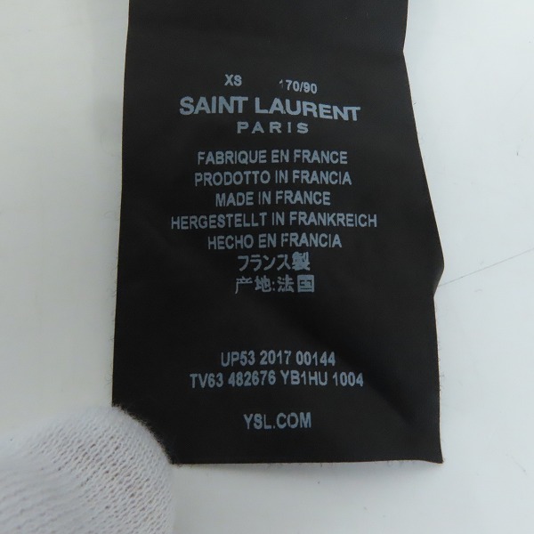 実際に弊社で買取させて頂いた【JPタグ】SAINT LAURENT PARIS/サンローラン・パリ 17AW リップ シガー ノースモーキング Tシャツ 482676 XSの画像 3枚目