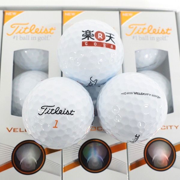 実際に弊社で買取させて頂いた【未使用/オウンネーム】Titleist/タイトリスト VELOCITY/ベロシティ ゴルフボール ホワイト 1ダースの画像 1枚目