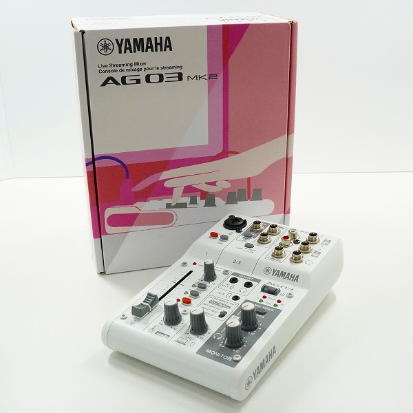 実際に弊社で買取させて頂いたYAMAHA/ヤマハ AG03 MK2 ライブストリーミングミキサー 簡易動作確認済み