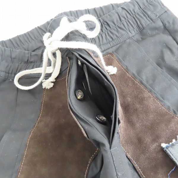 実際に弊社で買取させて頂いた Rick Owens/リックオウエンス 19AW LEATHER POCKET JOGGER PANTS/ジョガーパンツ RR19F4304‐TEL9/46の画像 3枚目