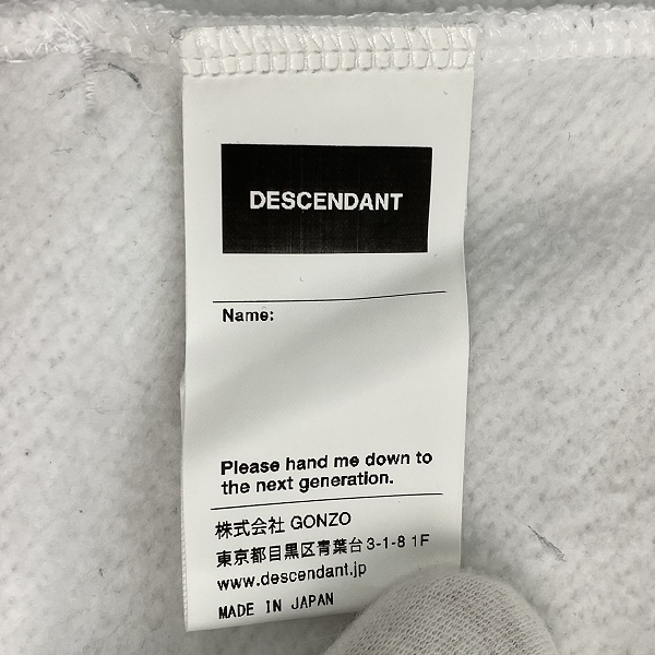 実際に弊社で買取させて頂いたDESCENDANT/ディセンダント クジラロゴ ストライプ ハーフボタン パーカー/3の画像 4枚目