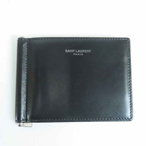 実際に弊社で買取させて頂いたSAINT LAURENT PARIS/サンローランパリ 二つ折り財布 レザーマネークリップ 378005 0U90N 