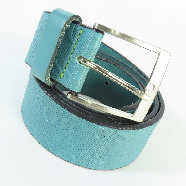 実際に弊社で買取させて頂いたHUGO BOSS/ヒューゴボス ロゴ総柄 レザーベルト/95-36