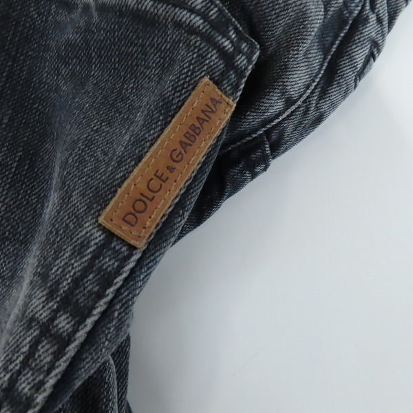 実際に弊社で買取させて頂いたDOLCE&GABBANA/ドルチェアンドガッバーナ/ドルガバ ブラックデニムパンツ G46KLD/44の画像 6枚目