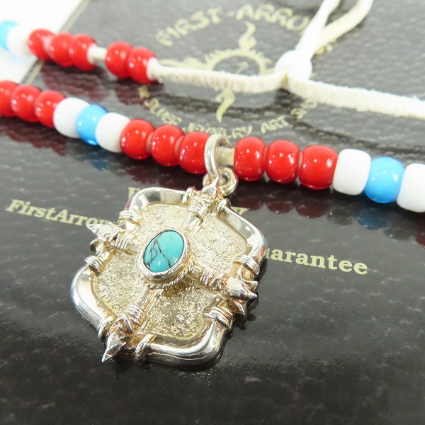 実際に弊社で買取させて頂いたFIRST ARROW's/ファーストアローズ ターコイズ付 カルテット アローシールド ネックレス