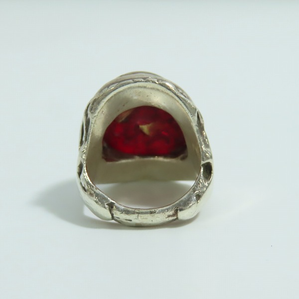 実際に弊社で買取させて頂いたALEX STREETER/アレックスストリーター エンジェルハートリング クラックレッド 9.5号の画像 3枚目