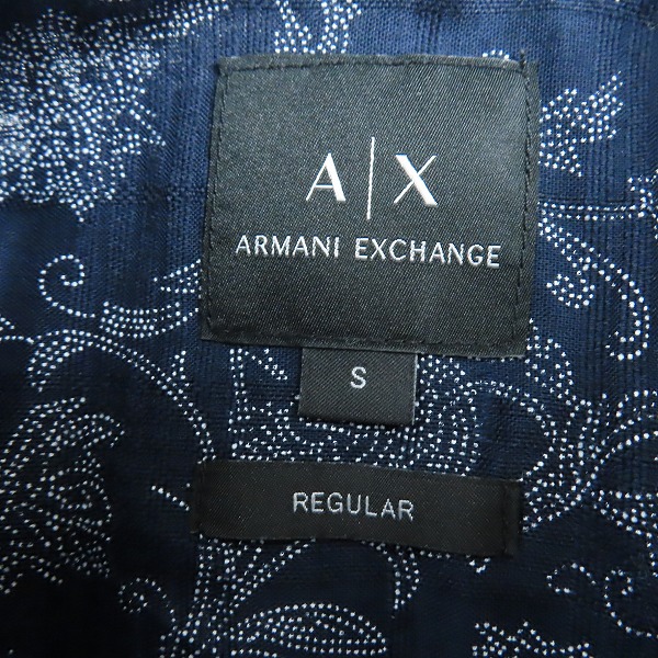 実際に弊社で買取させて頂いた【JPタグ】ARMANI EXCHANGE/アルマーニエクスチェンジ 総柄ドレスシャツ/Sの画像 2枚目