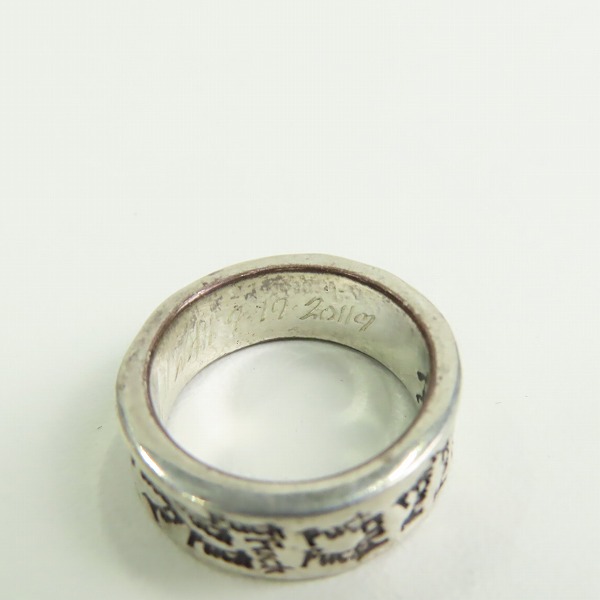 実際に弊社で買取させて頂いたBWL/Bill Wall Leather/ビルウォールレザー Fuck BAND Ring/ファック バンド リング 9号の画像 7枚目