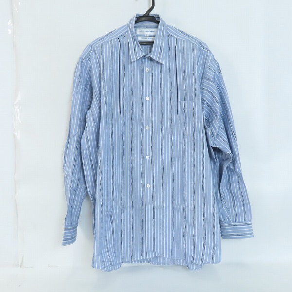 実際に弊社で買取させて頂いたCOMME des GARCONS SHIRT/コムデギャルソン シャツ ドットストライプ ボタンシャツ D-TK9210/Lの画像 0枚目