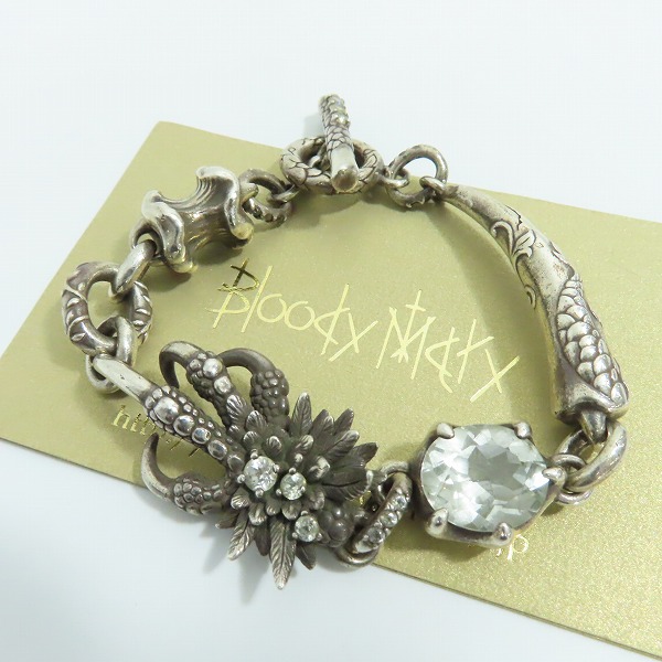 実際に弊社で買取させて頂いた【ギャラ付き】BloodyMary/ブラッディマリー ナイトレイブンブレスレット w/ホワイトトパーズ