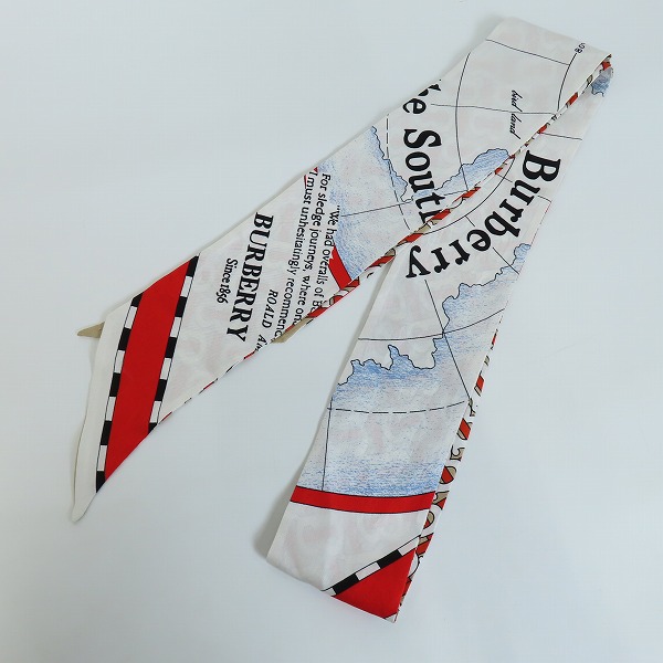 実際に弊社で買取させて頂いたBURBERRY/バーバリー モノグラム/地図 スカーフ/ストール/ミッツア/ツイリー