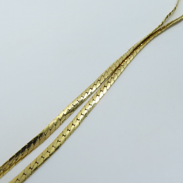 実際に弊社で買取させて頂いたGIVENCHY/ジバンシィ ロゴ ラインストーン ネックレス ゴールドの画像 4枚目